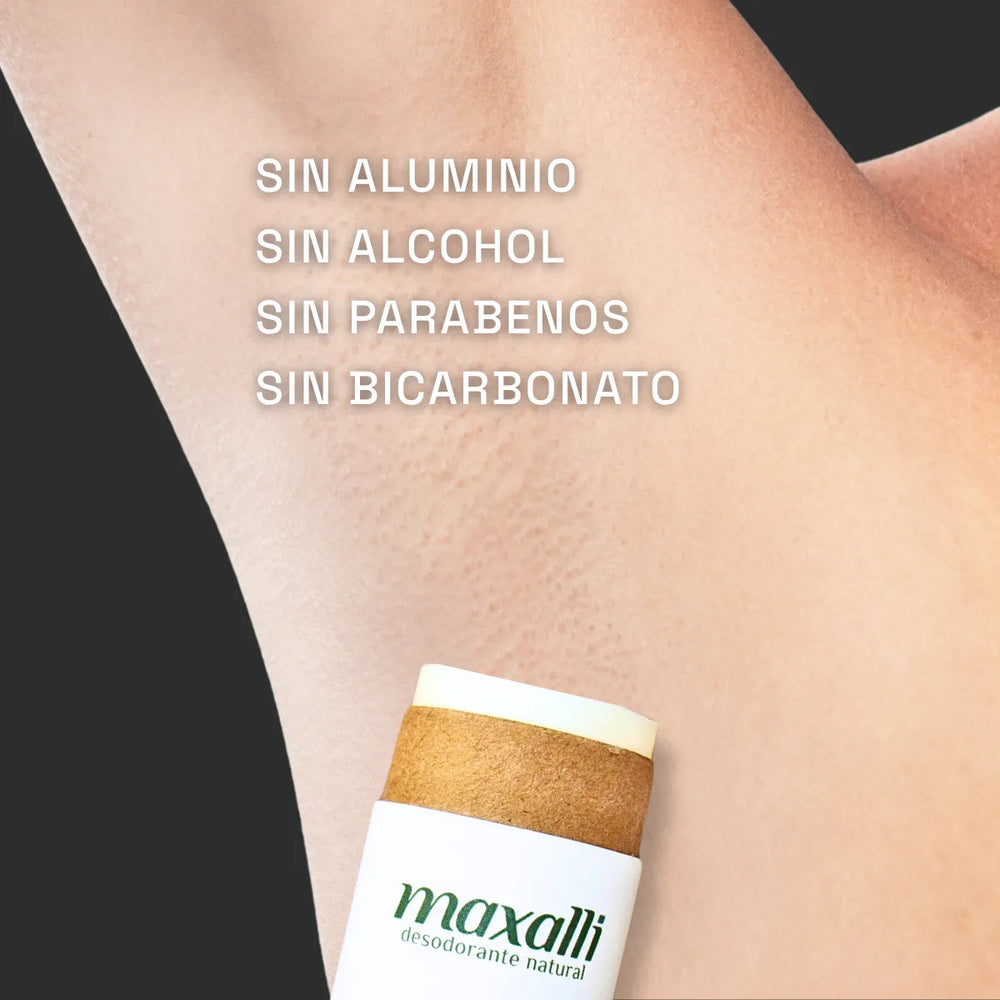 Desodorante sin aluminio ni parabenos. Desodorante sin alcohol. Desodorante natural sin bicarbonato de sodio.