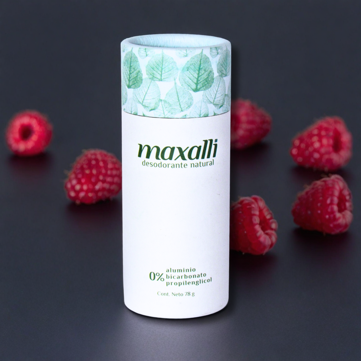 Desodorante natural en barra de frutos rojos. Sin aluminio ni parabenos.