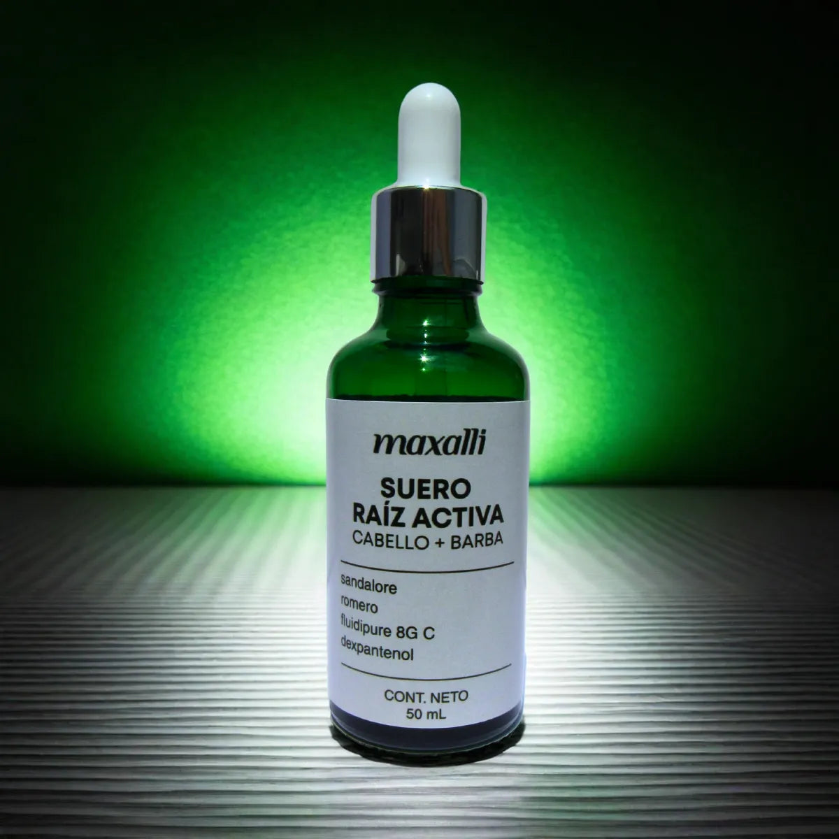 suero raiz activa de maxalli para cabello y barba con sandalore y romero