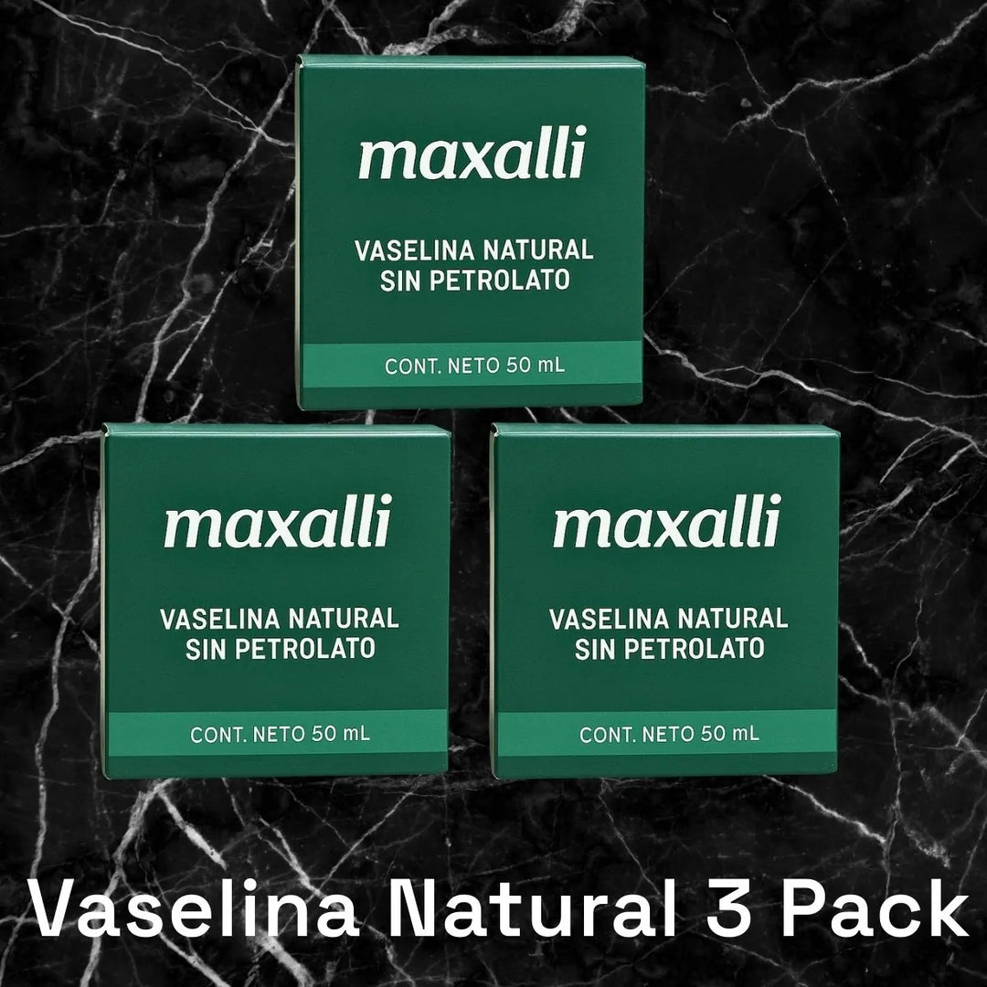 paquete 3 unidades vaselina sin petrolato de Maxalli, pomadas naturales.