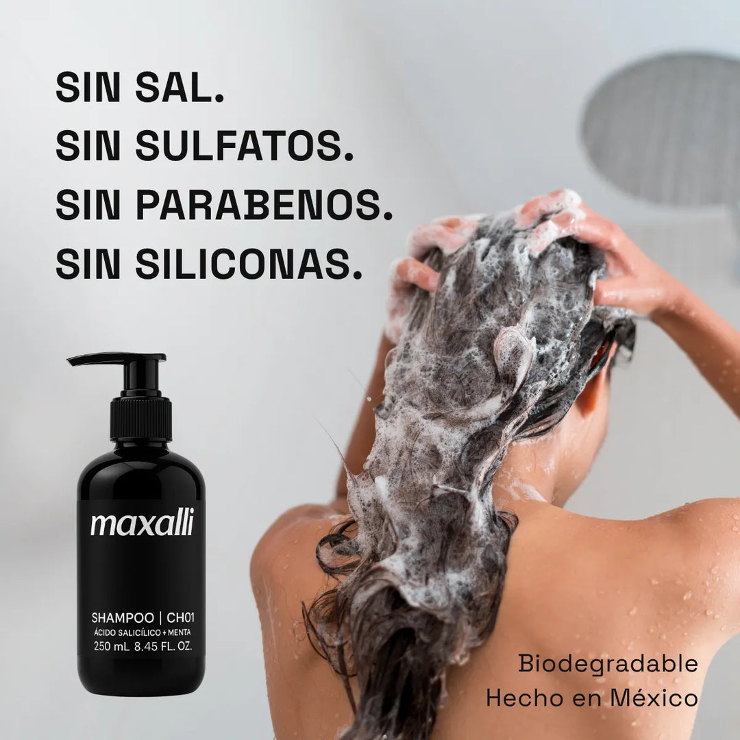 shampoo sin sal, sin sulfatos, sin parabenos y sin siliconas