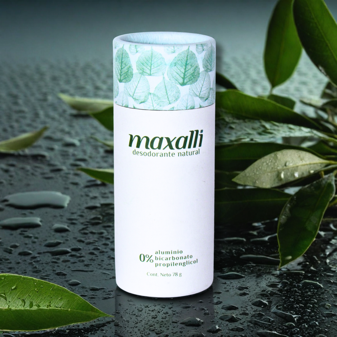 desodorante natural maxalli con aroma de cedro, piña, anis y oakmoss 
