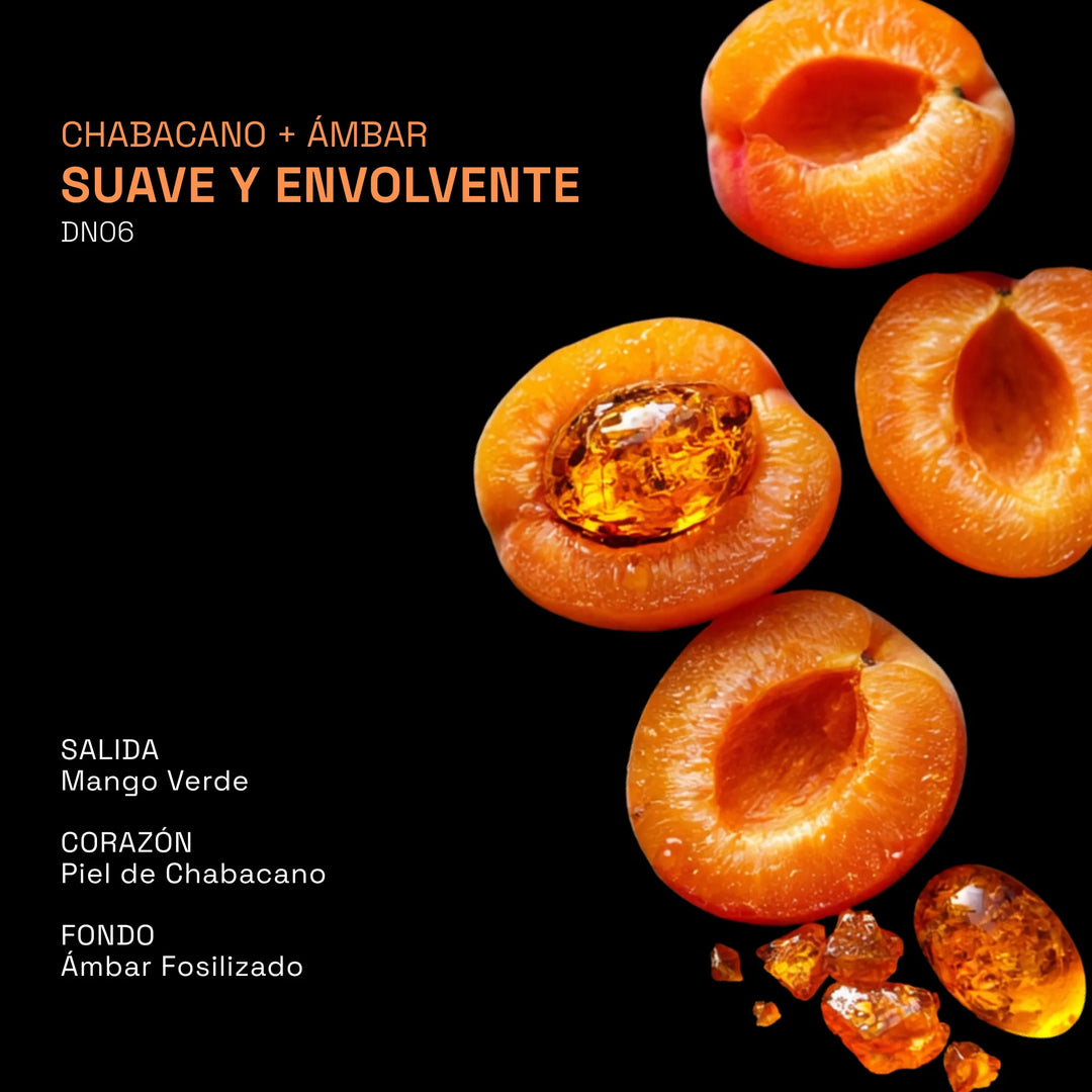 Desodorante natural con aroma de chabacano, mango y ámbar.
