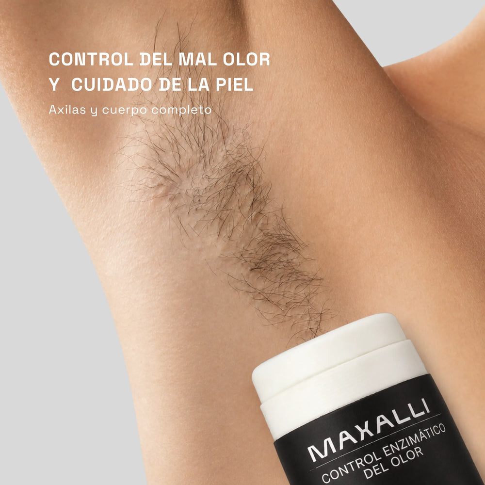Desodorante maxalli, controla mal olor y cuida de la piel. Para axilas y cuerpo.