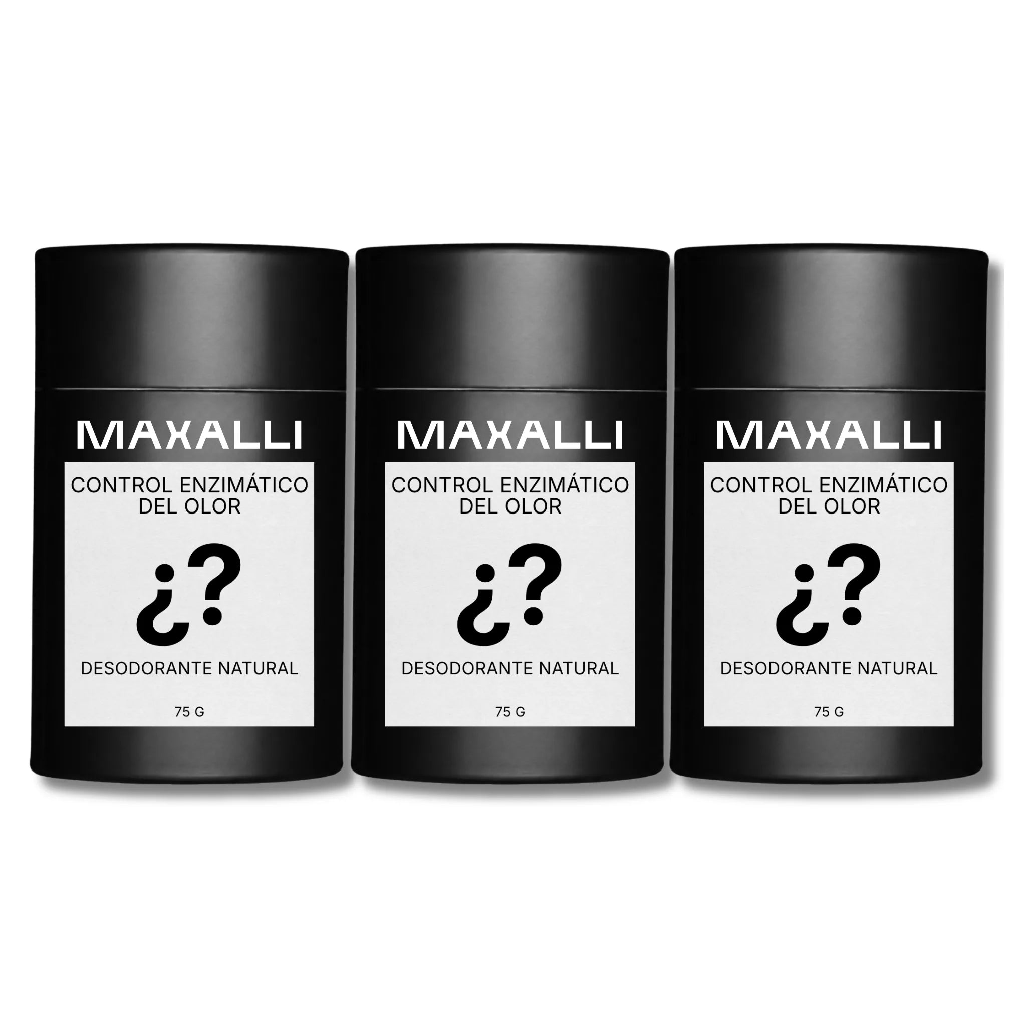 paquete de 3 desodorantes naturales maxalli