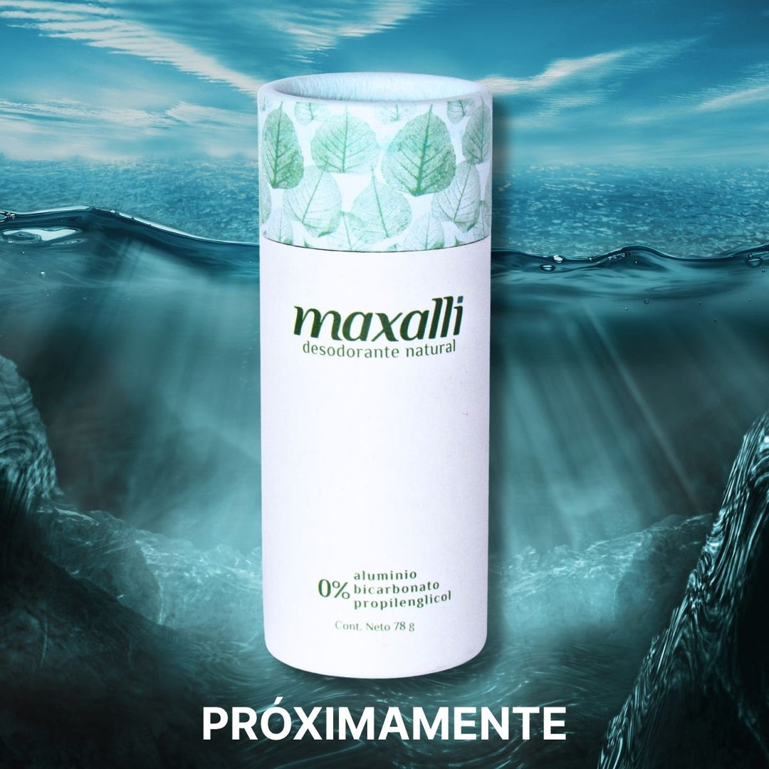 desodorante natural con perfume acuatico . maxalli