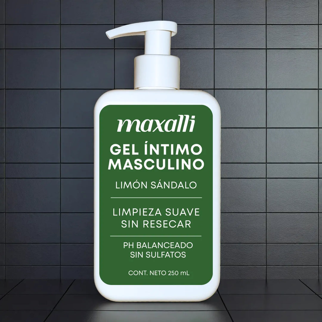 gel intimo masculino con dexpantenol y aroma de limon sandalo. Maxalli