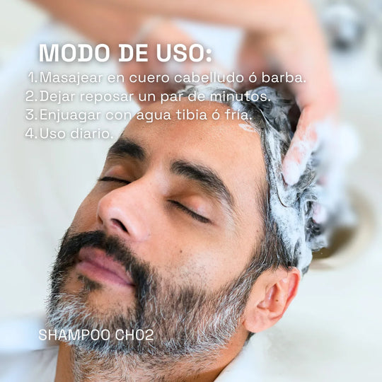 shampoo para el crecimiento de pelo y barba 