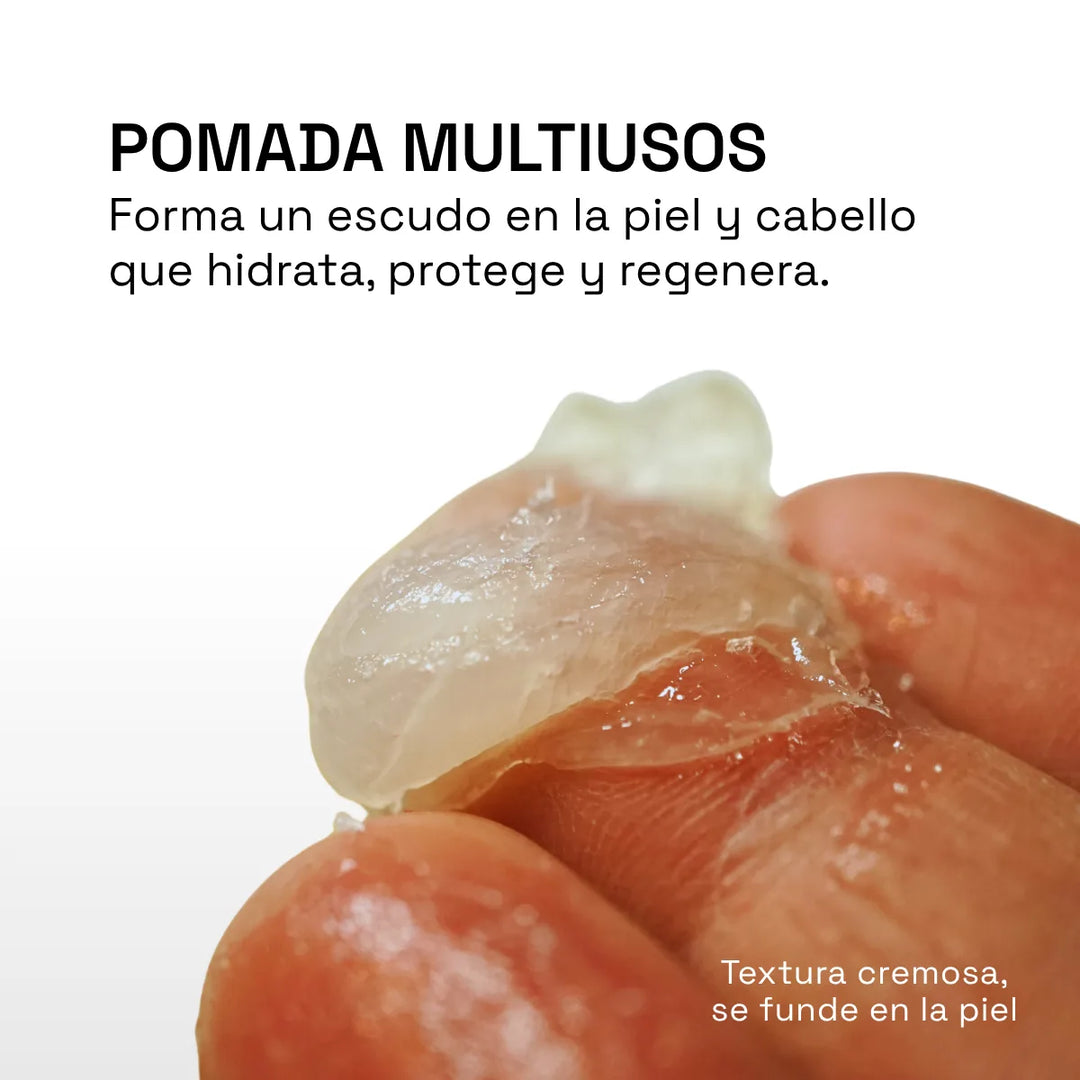 pomada natural multiusos para piel y cabello
