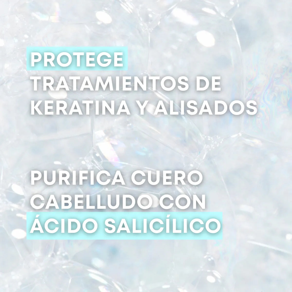 shampoo sin sal con ácido salicílico, protege tratamientos de keratina y alisado