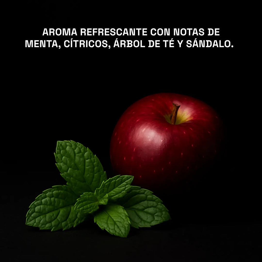 shampoo con menta y manzana