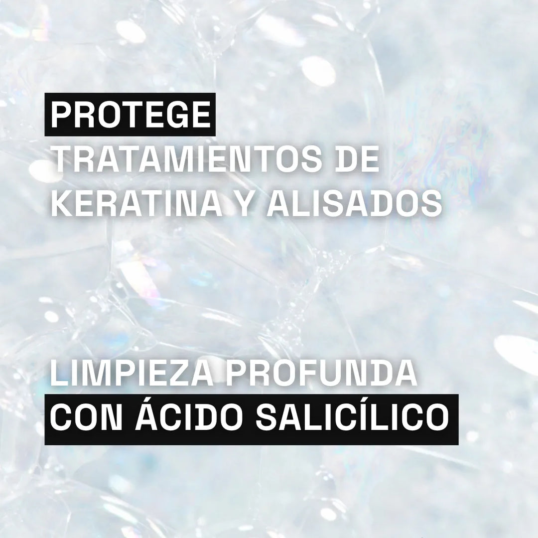 shampoo limpieza profunda sin sal ni sulfatos, protege tratamientos de keratina y alisados
