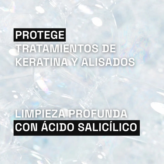 shampoo limpieza profunda sin sal ni sulfatos, protege tratamientos de keratina y alisados